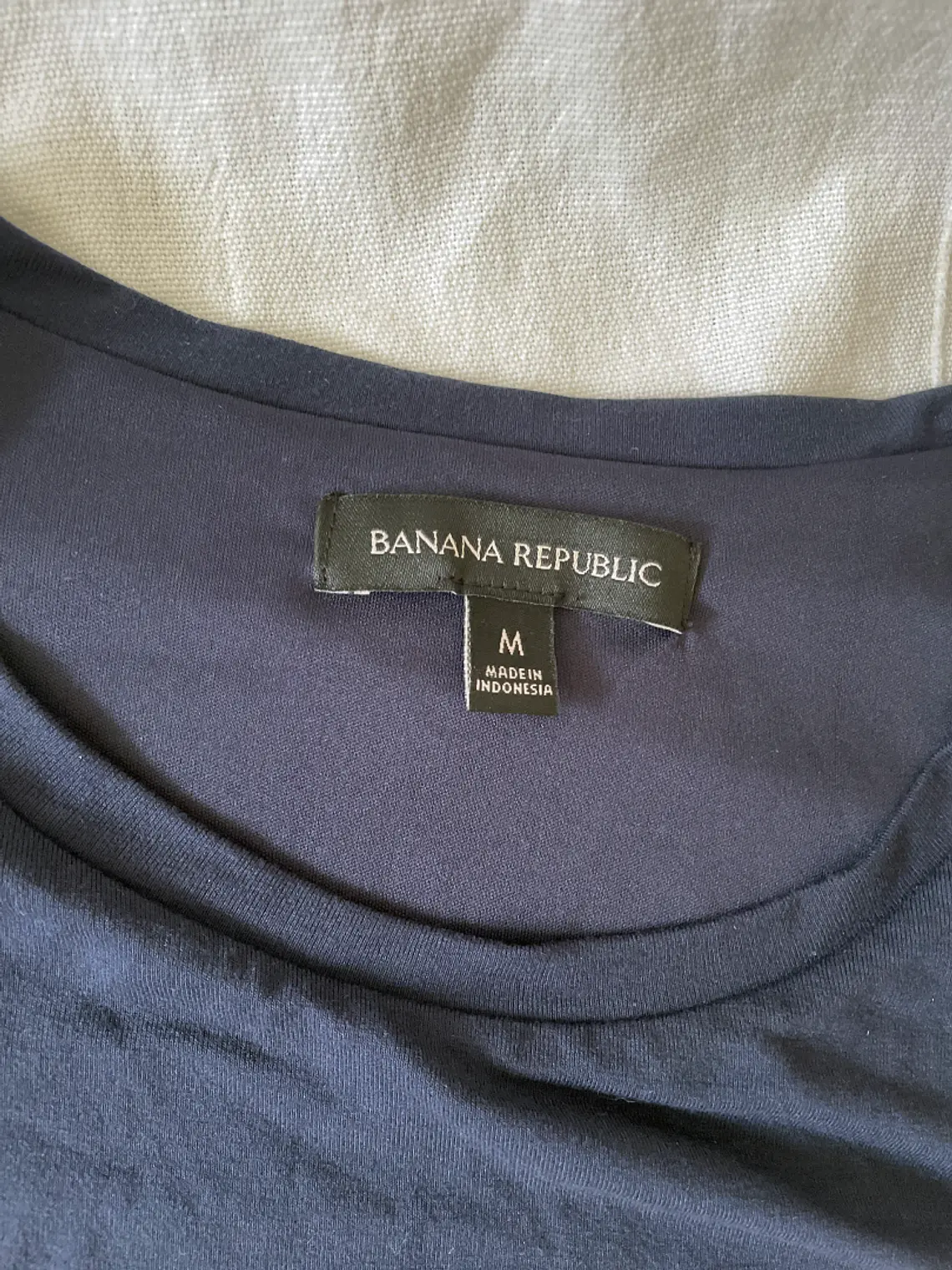 Vestido Azul Banana Republic M Volante Bajo Blue Dress Smart Casual 3