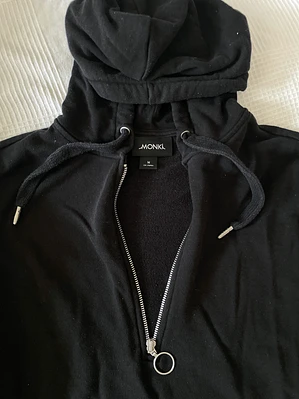 Vestido Monki M Negro Tela Jogging Quarter Zip Oversized Sporty Dress