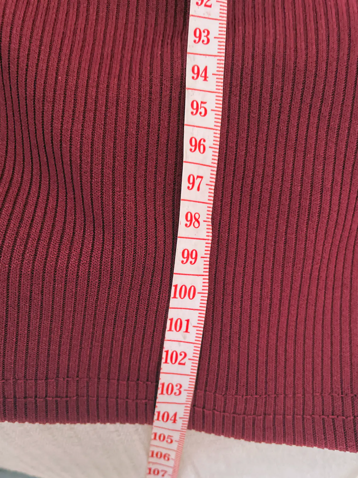 Vestido Color Vino M Talla 40 Elegante Manga Larga Midi Dress Bordeau 4