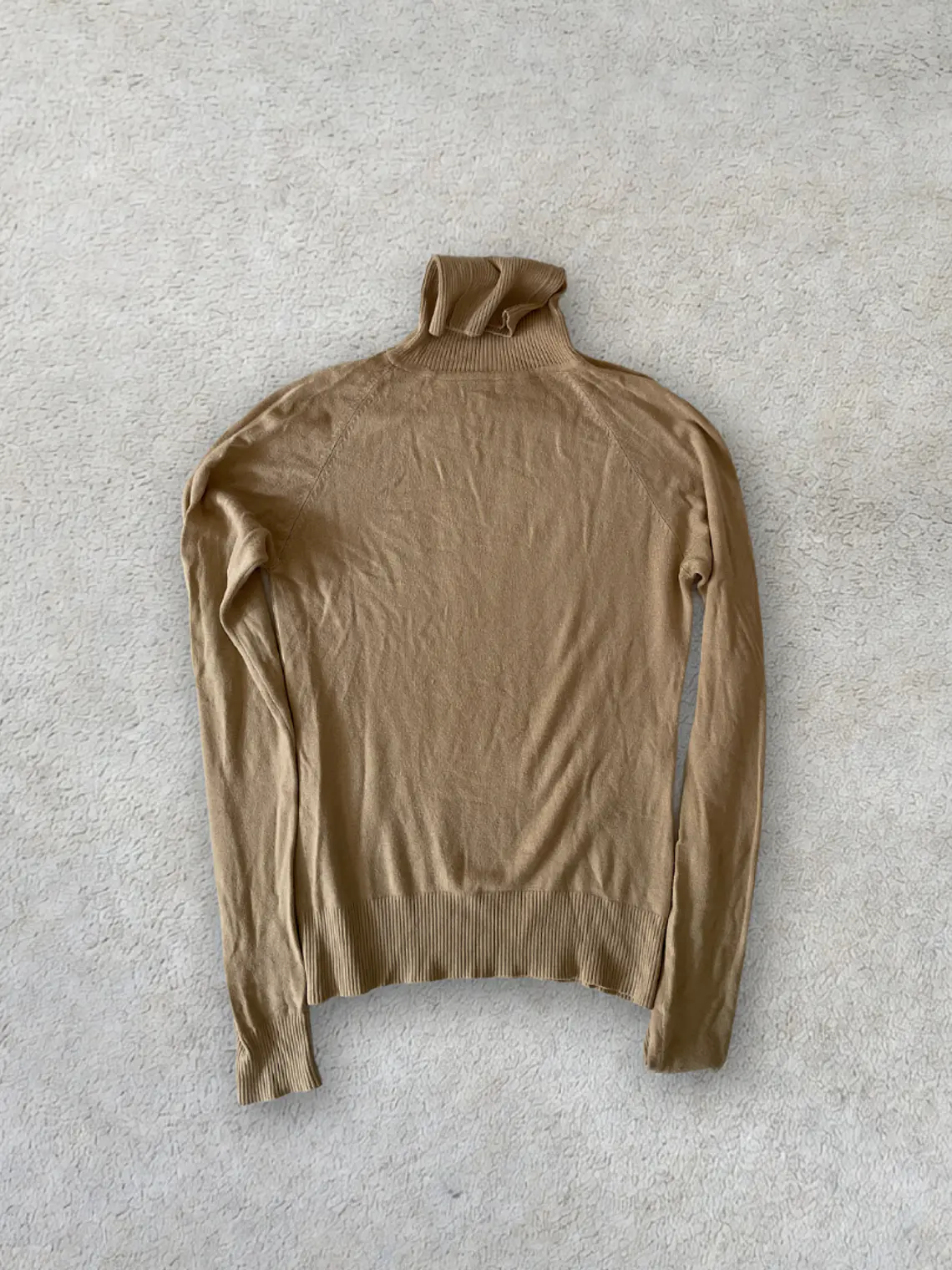 Jersey Beige Cuello Alto H&M S Ajustado Soft Knit Turtleneck Mujer 1