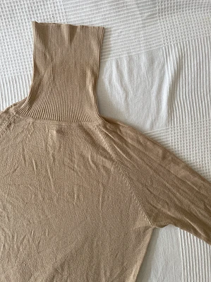 Jersey Beige Cuello Alto H&M S Ajustado Soft Knit Turtleneck Mujer