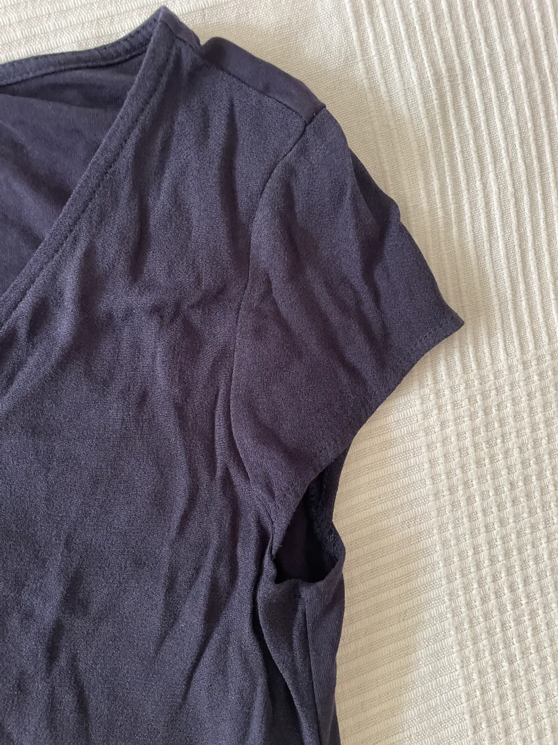 Camiseta Larga S.Oliver Talla 36 S Azul Sin Mangas Cuello Pico Mini Dress 3