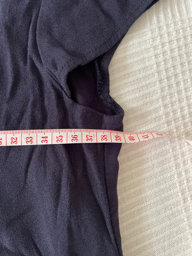 Camiseta Larga S.Oliver Talla 36 S Azul Sin Mangas Cuello Pico Mini Dress 6