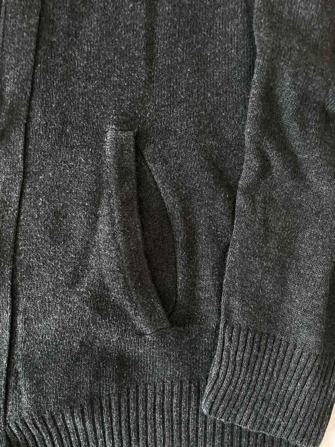 Jersey Gris French Connection L Cremallera Diagonal Grey Zip Sweater 2