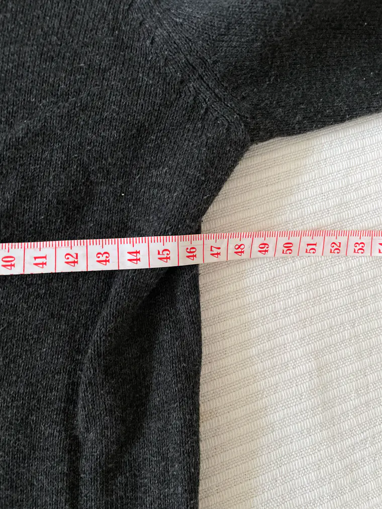 Jersey Gris French Connection L Cremallera Diagonal Grey Zip Sweater 5