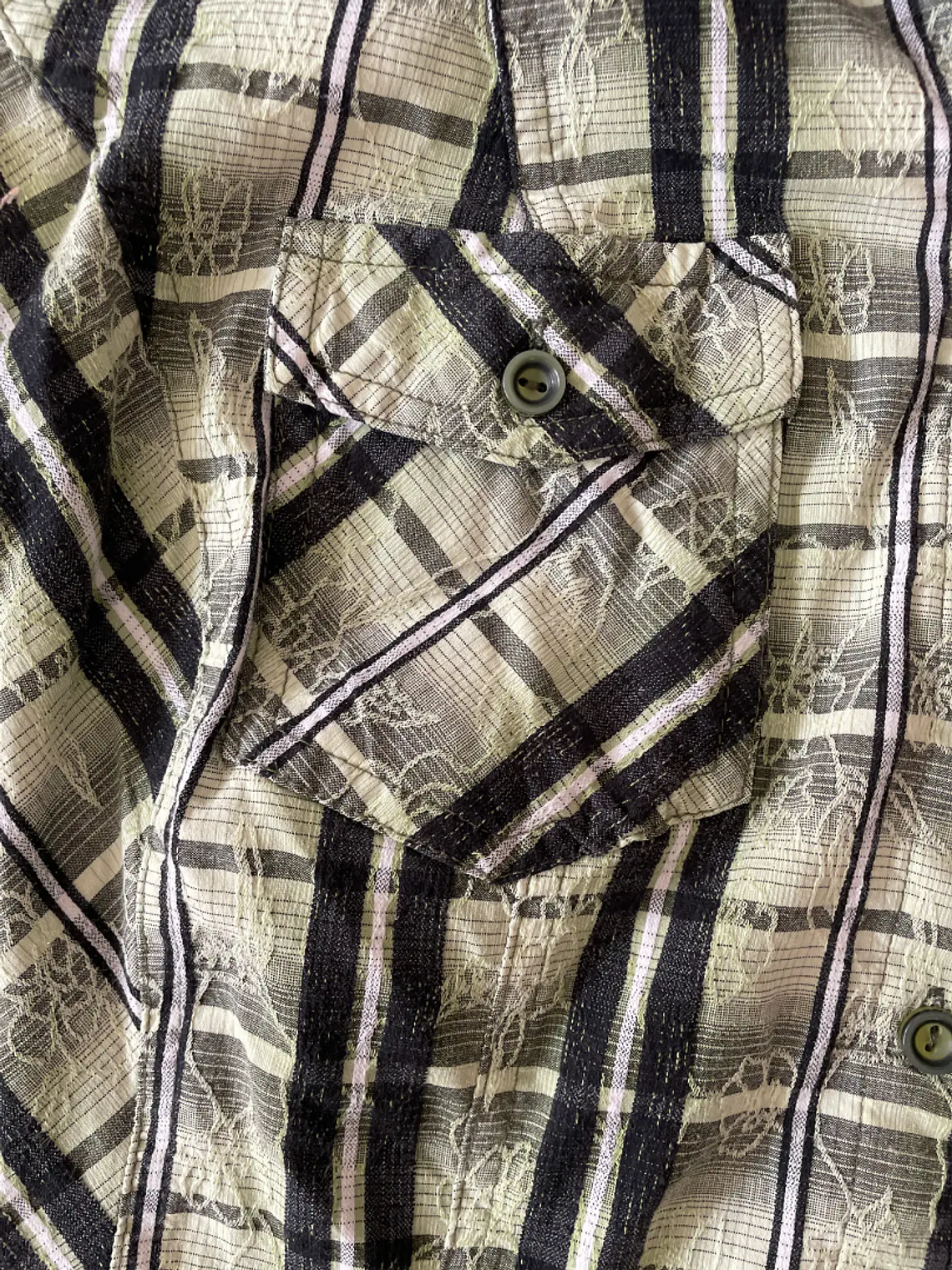 Camisa Verde Agua Bonita XL Talla 44 Rayas Negras Oversized Shirt 3