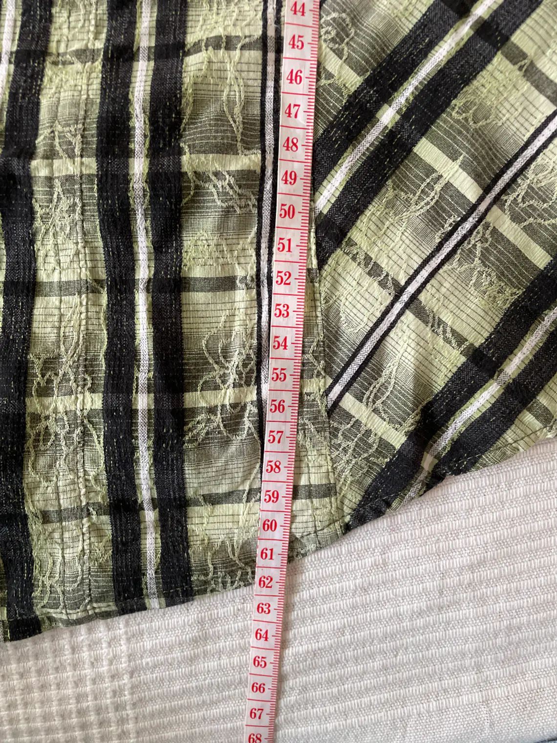 Camisa Verde Agua Bonita XL Talla 44 Rayas Negras Oversized Shirt 6