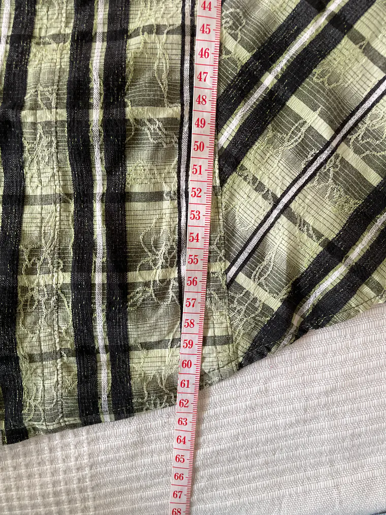 Camisa Verde Agua Bonita XL Talla 44 Rayas Negras Oversized Shirt 6