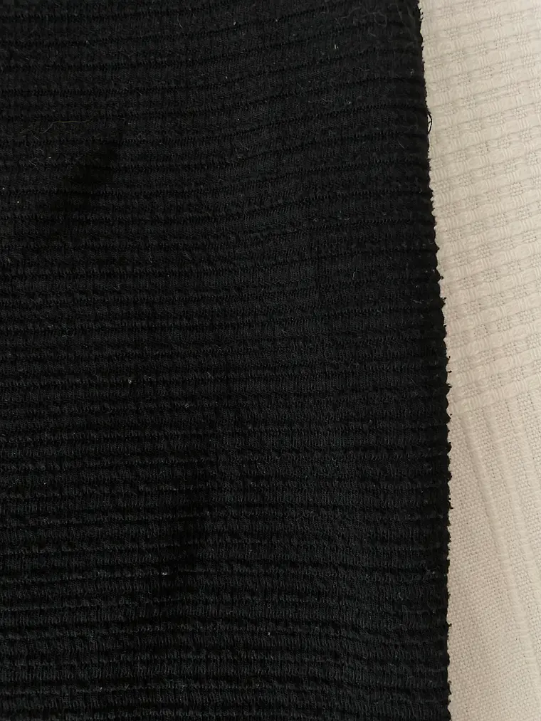 Falda Mini Negra Bershka XS Ajustada Basic Black Skirt Elástica 2