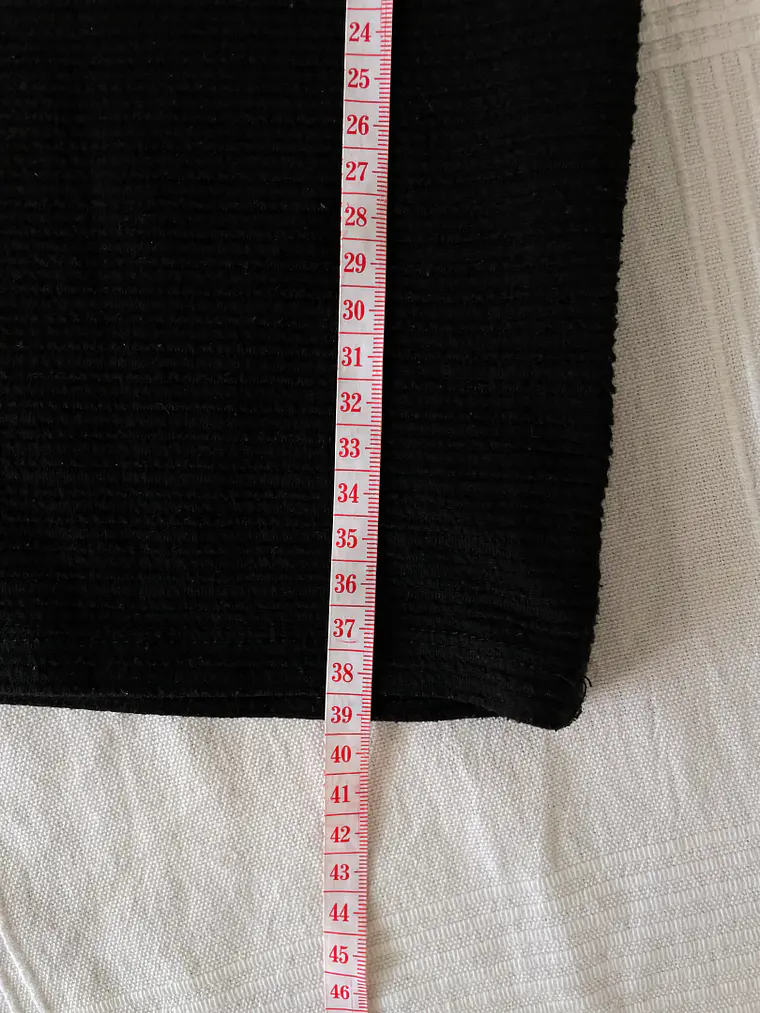 Falda Mini Negra Bershka XS Ajustada Basic Black Skirt Elástica 5