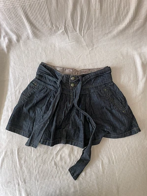 Falda Vaquera Stradivarius 34 XS Denim Skirt Con Cinturón Jeans