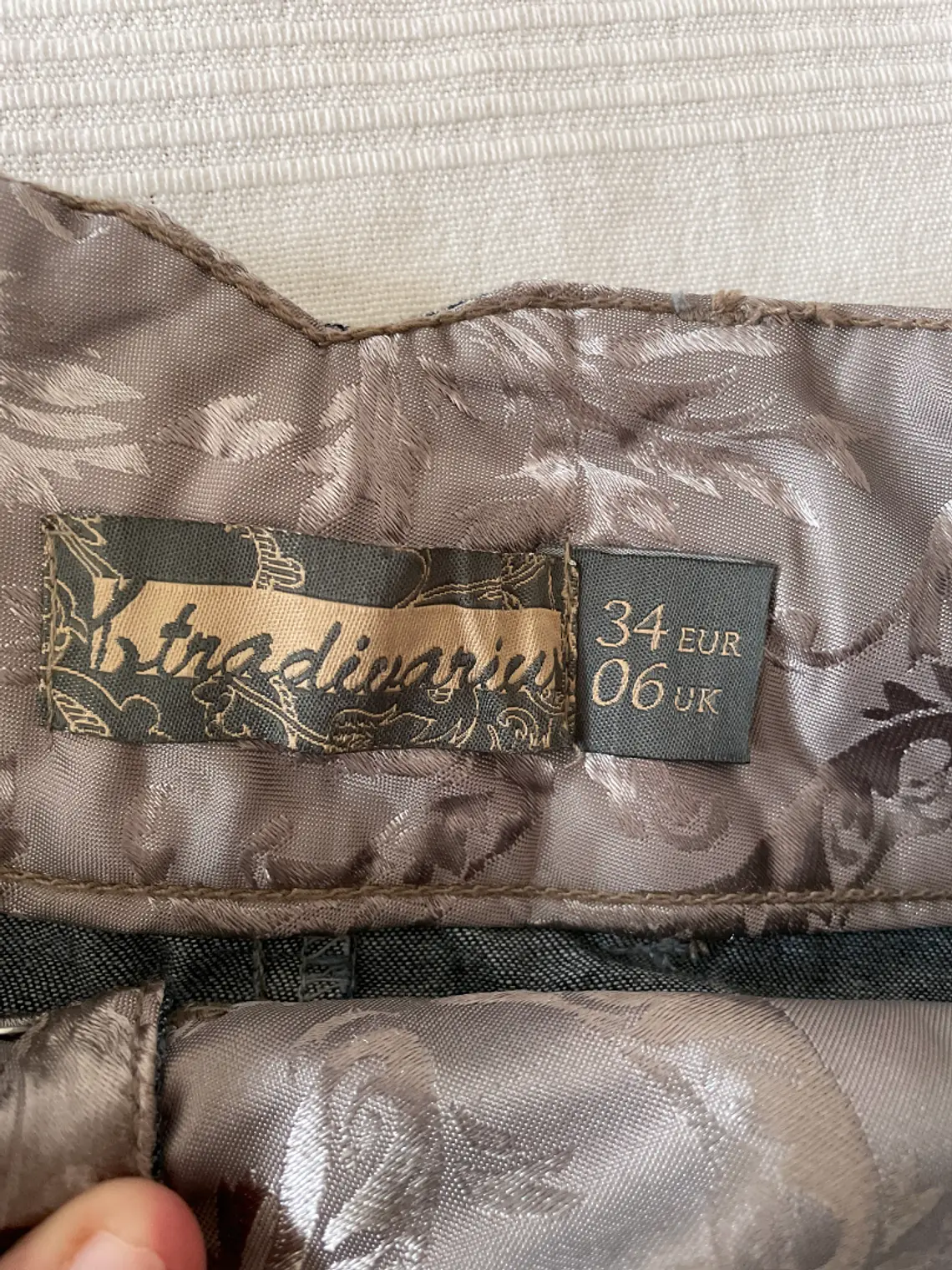 Falda Vaquera Stradivarius 34 XS Denim Skirt Con Cinturón Jeans 4