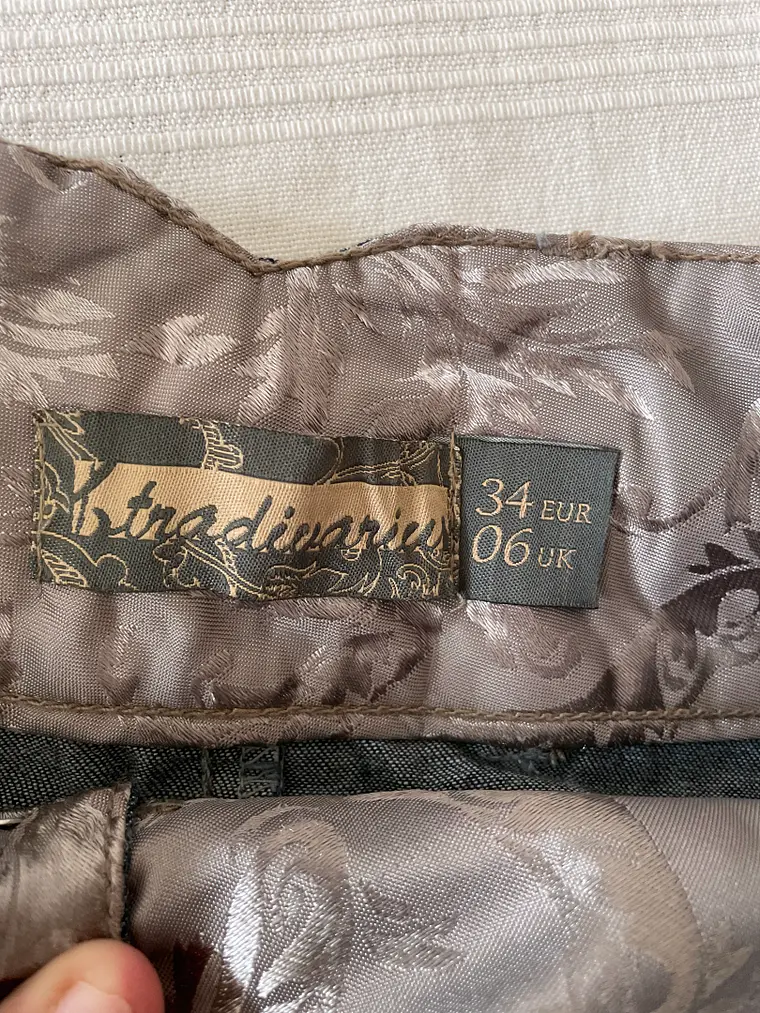 Falda Vaquera Stradivarius 34 XS Denim Skirt Con Cinturón Jeans 4