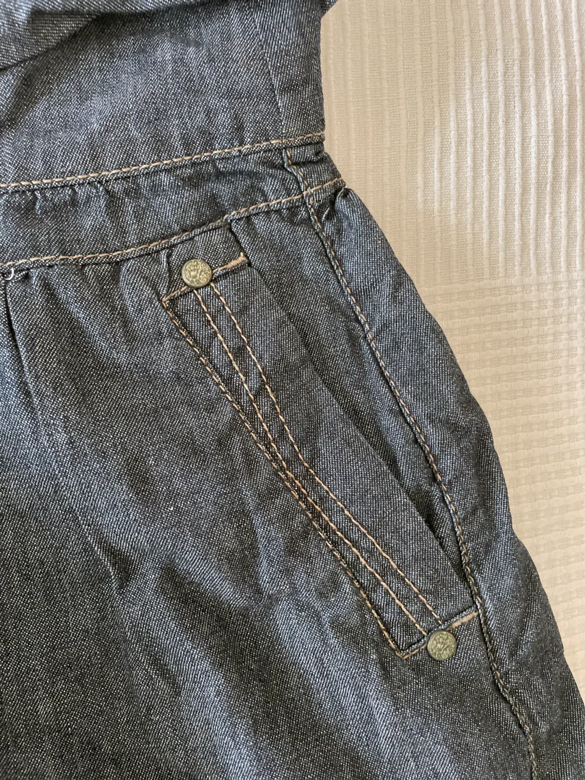 Falda Vaquera Stradivarius 34 XS Denim Skirt Con Cinturón Jeans 3