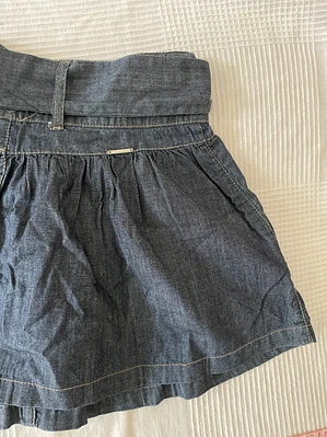 Falda Vaquera Stradivarius 34 XS Denim Skirt Con Cinturón Jeans