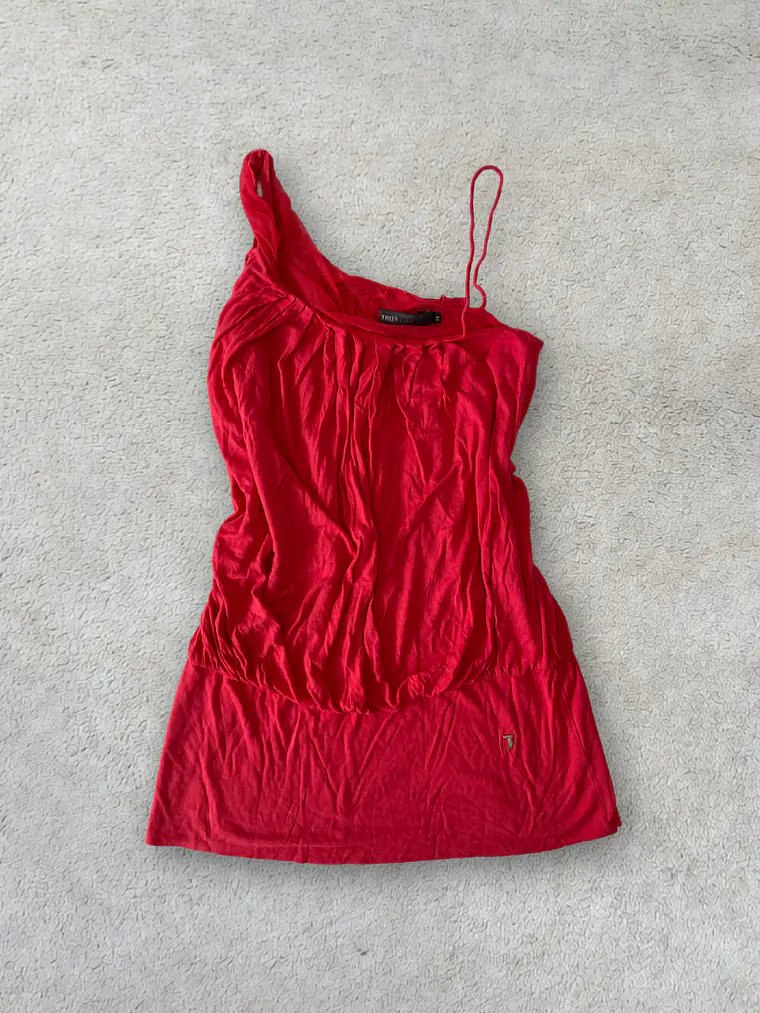 Vestido Trussardi XS Rosa Coral Luxury Italian Dress Vestido Corto 1