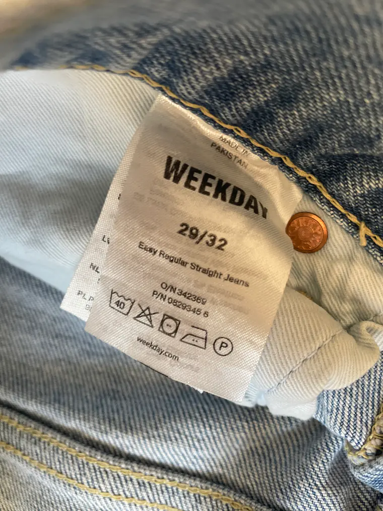 Jean Azul Weekday 29/32 Denim Retro Y2K Minimalist Scandi Style 10