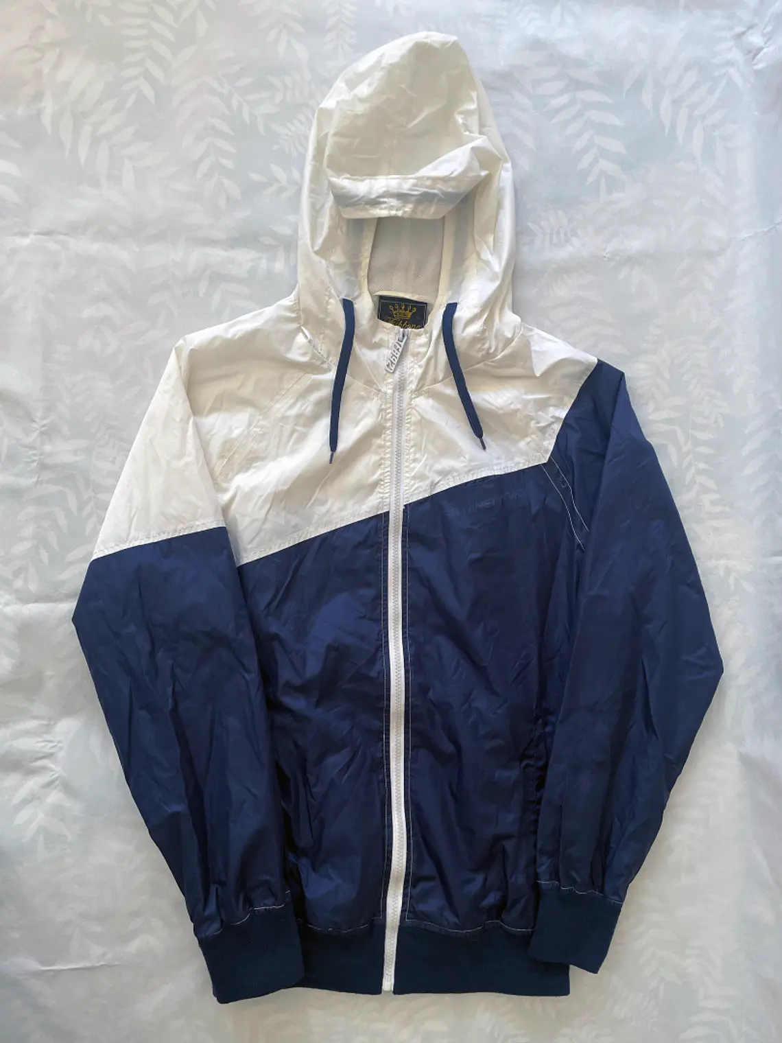 Chaqueta Fishbone S Azul Blanco Color-Block Retro NinetyTwo 1