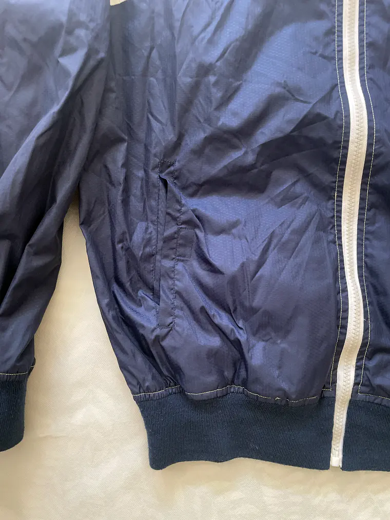 Chaqueta Fishbone S Azul Blanco Color-Block Retro NinetyTwo 3