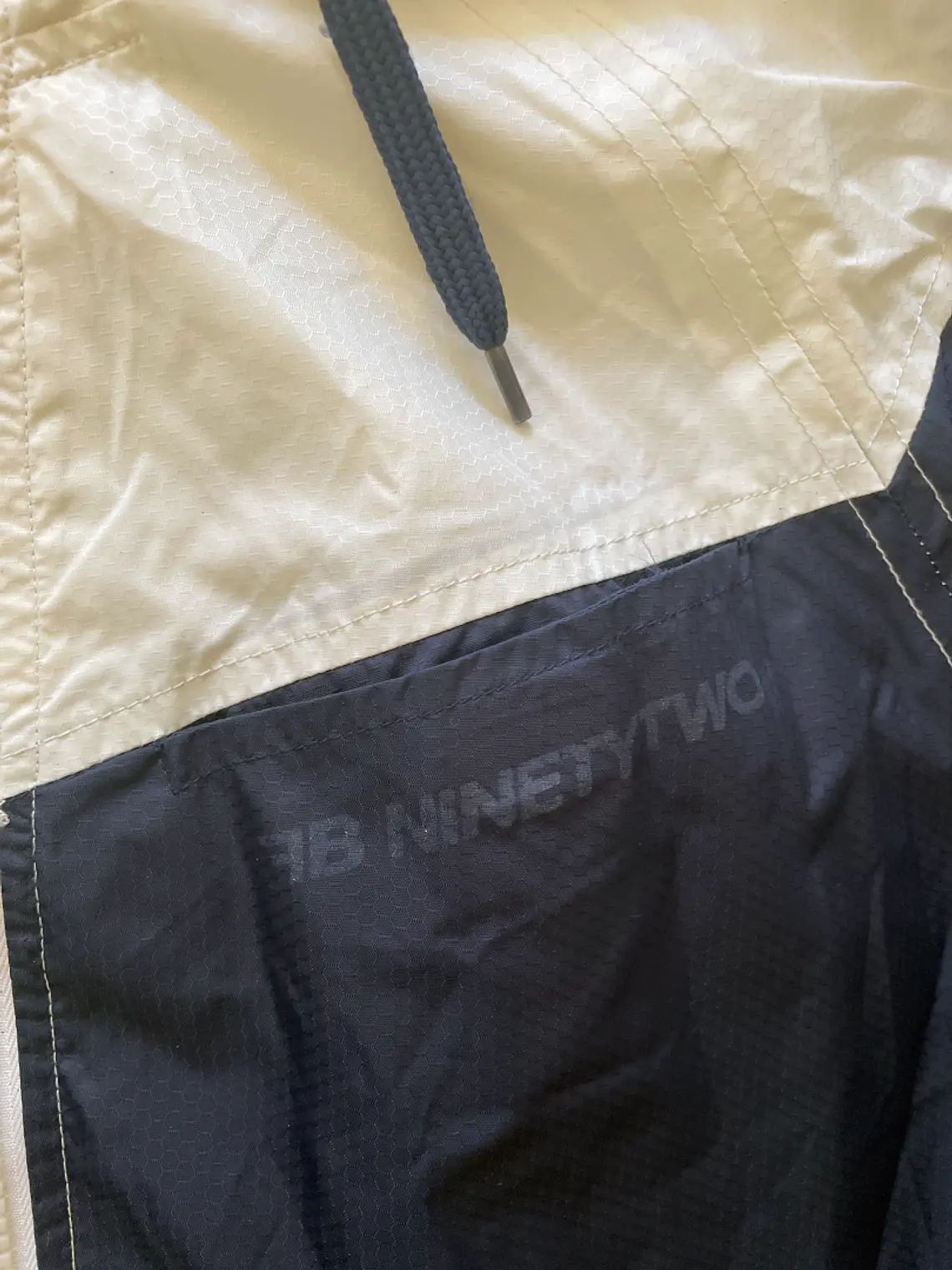 Chaqueta Fishbone S Azul Blanco Color-Block Retro NinetyTwo 4