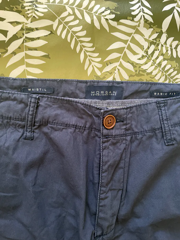Short Cargo Azul Marino Morgan L Pasacinturón Casual Utility 3