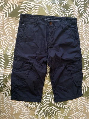 Short Cargo Azul Marino Morgan L Pasacinturón Casual Utility