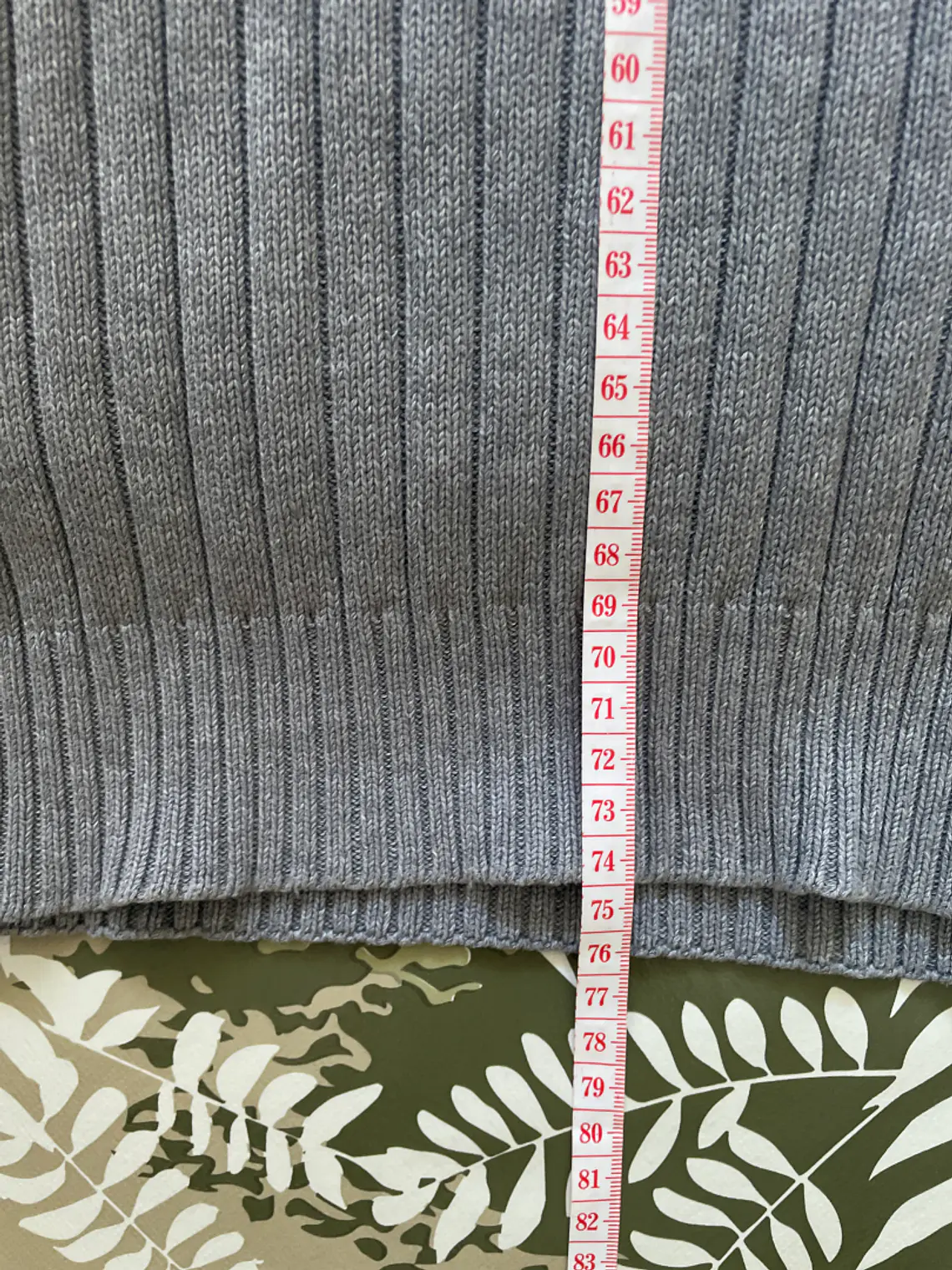 Jersey Gris Canda XXL Cuello Pico Grande Plus Size Suéter Retro 4