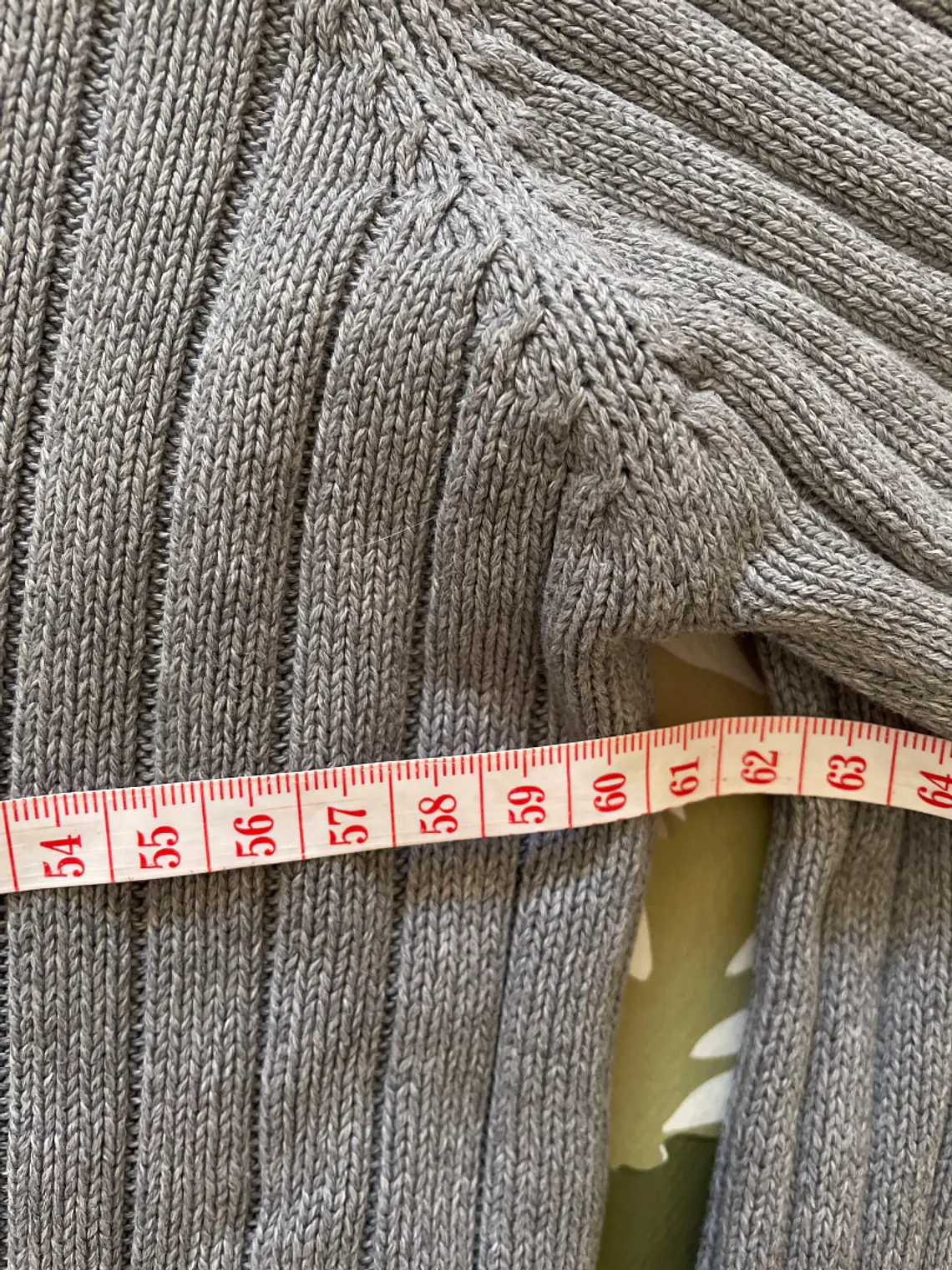 Jersey Gris Canda XXL Cuello Pico Grande Plus Size Suéter Retro 5