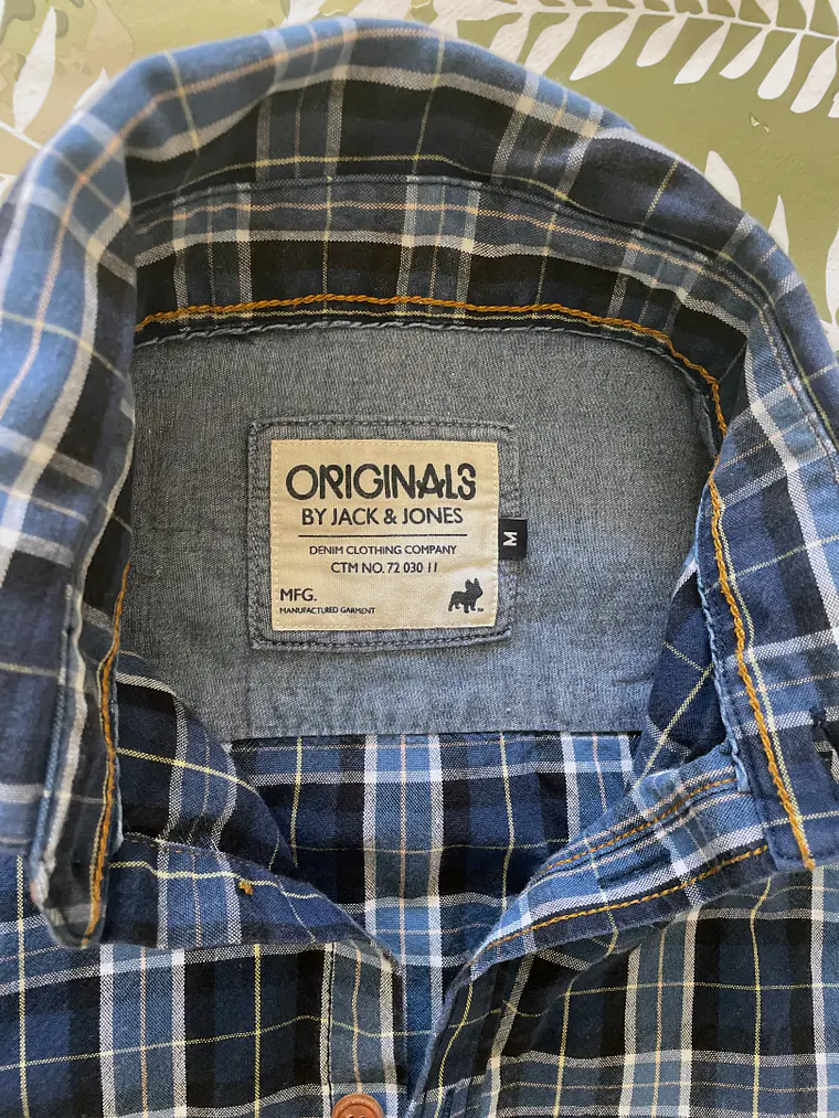 Camisa Jack & Jones M Manga Corta Pattern Azul Retro Summer Tee 2