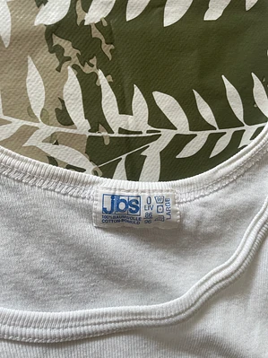 Musculosa Blanca JBS L 100% Algodón Basic Undershirt Minimalist