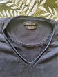 Sudadera Massimo Dutti M Azul Extrafine Cotton V-Neck Luxury - Miniatura 2