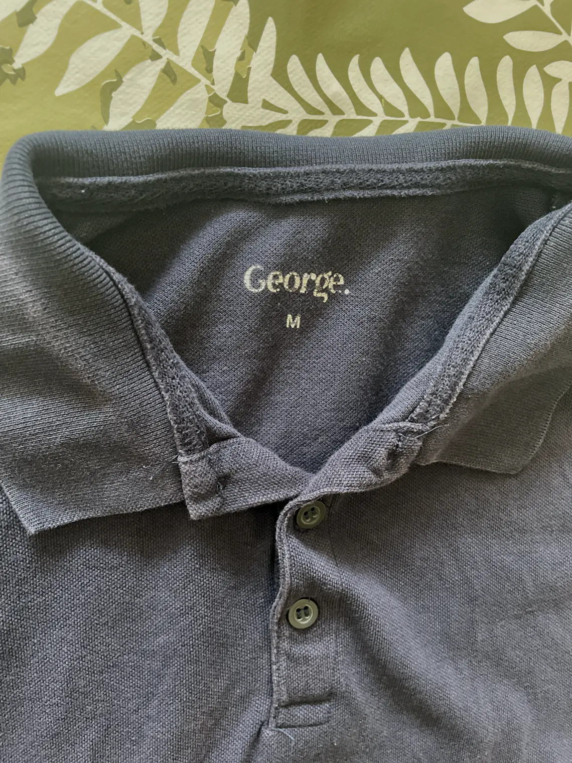 Polo Azul George M Classic Fit Casual Retro Essential Polo 2