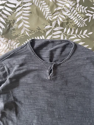 Camiseta Transit Lujo Italia Cuello Mao Hippie Avant-Garde Raw