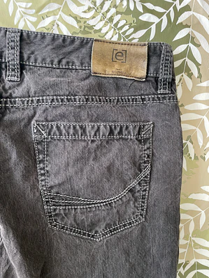 Jean Engbers L Talla 44/46 Gris Oscuro Straight Fit Denim Retro