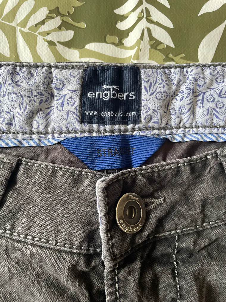 Jean Engbers L Talla 44/46 Gris Oscuro Straight Fit Denim Retro 5