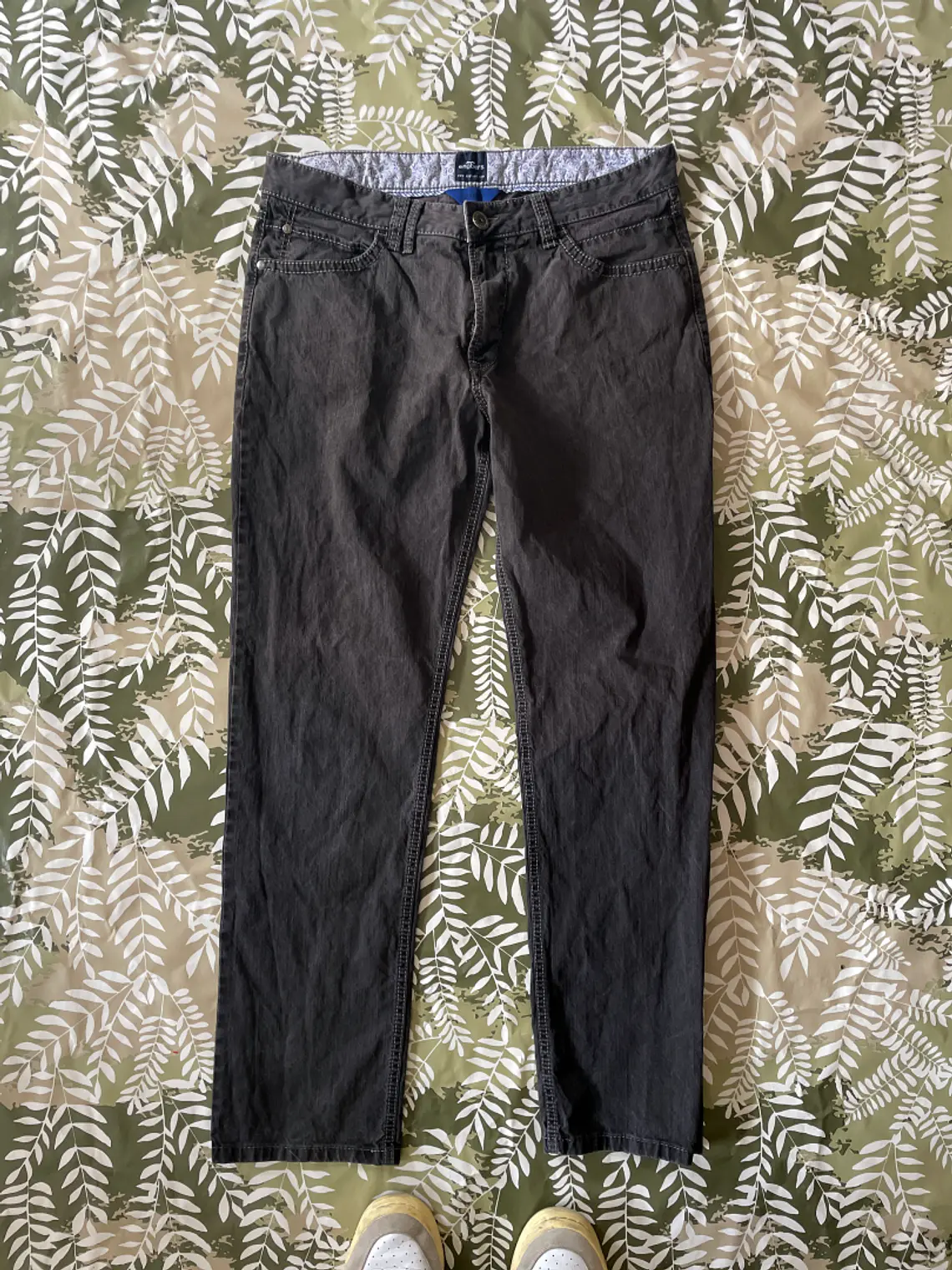 Jean Engbers L Talla 44/46 Gris Oscuro Straight Fit Denim Retro 1