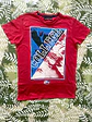 Camiseta Roja M Outfitters Nation College Style Graphic Tee - Miniatura 1