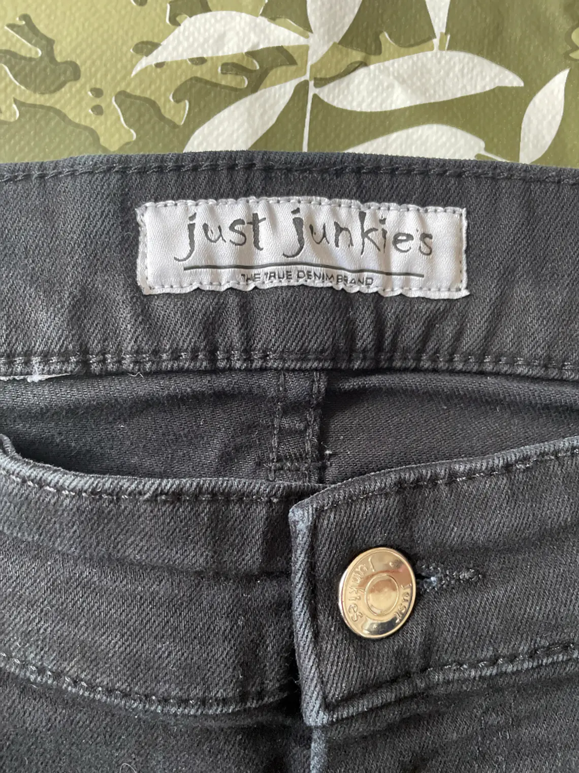 Jean Just Junkies S Talla 38/40 Negro Super Slim Flex Y2K 7