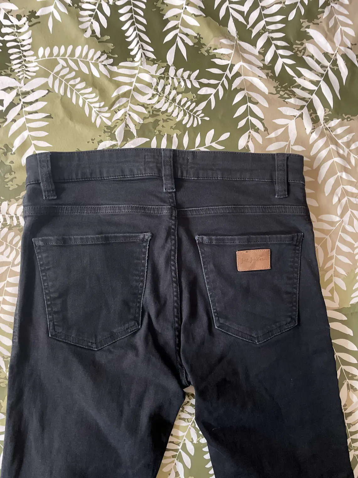 Jean Just Junkies S Talla 38/40 Negro Super Slim Flex Y2K 8
