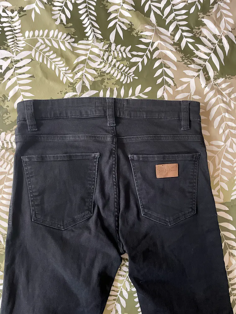 Jean Just Junkies S Talla 38/40 Negro Super Slim Flex Y2K 8