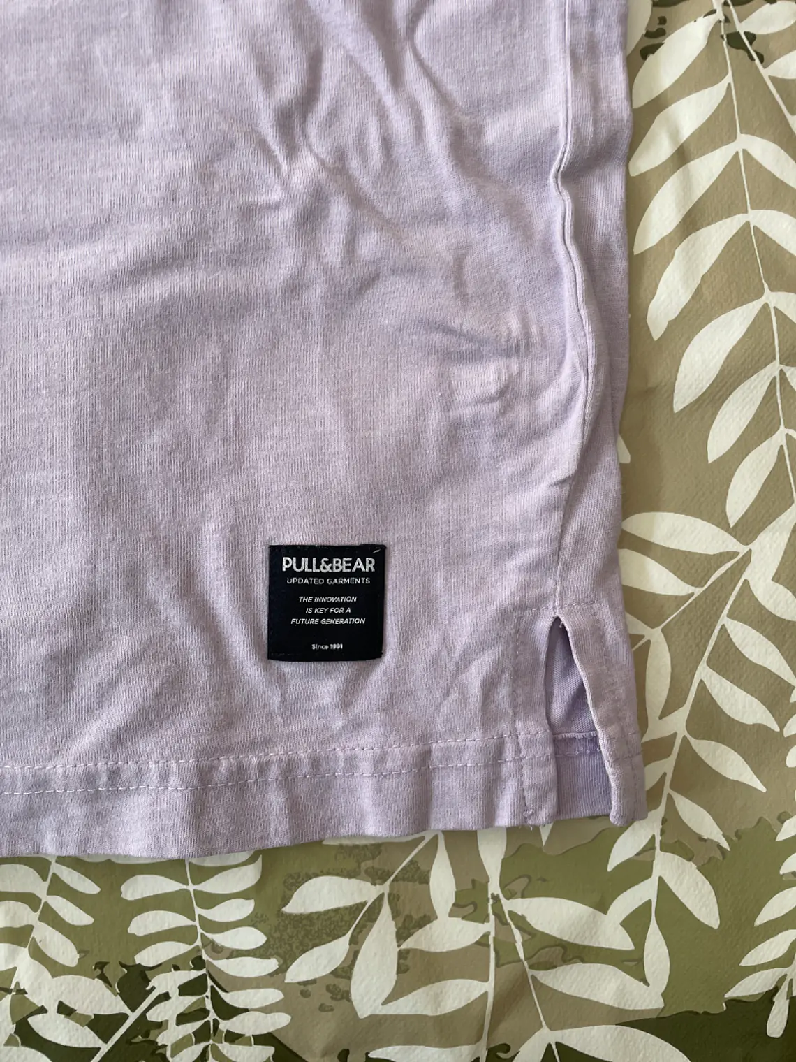 Camiseta Lila Pull & Bear L Oversized Pastel Retro Streetwear 2