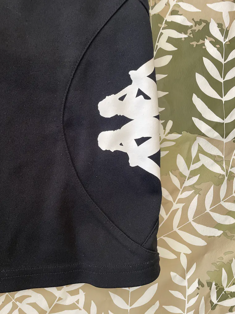 Short Deportivo Kappa M Negro Logo Bandas Jogger Retro Sport 3