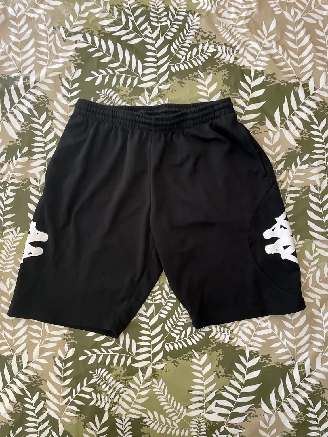 Short Deportivo Kappa M Negro Logo Bandas Jogger Retro Sport 2