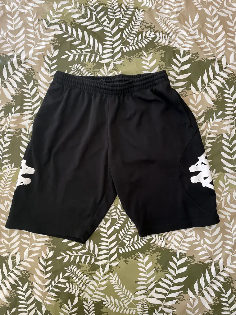 Short Deportivo Kappa M Negro Logo Bandas Jogger Retro Sport 2
