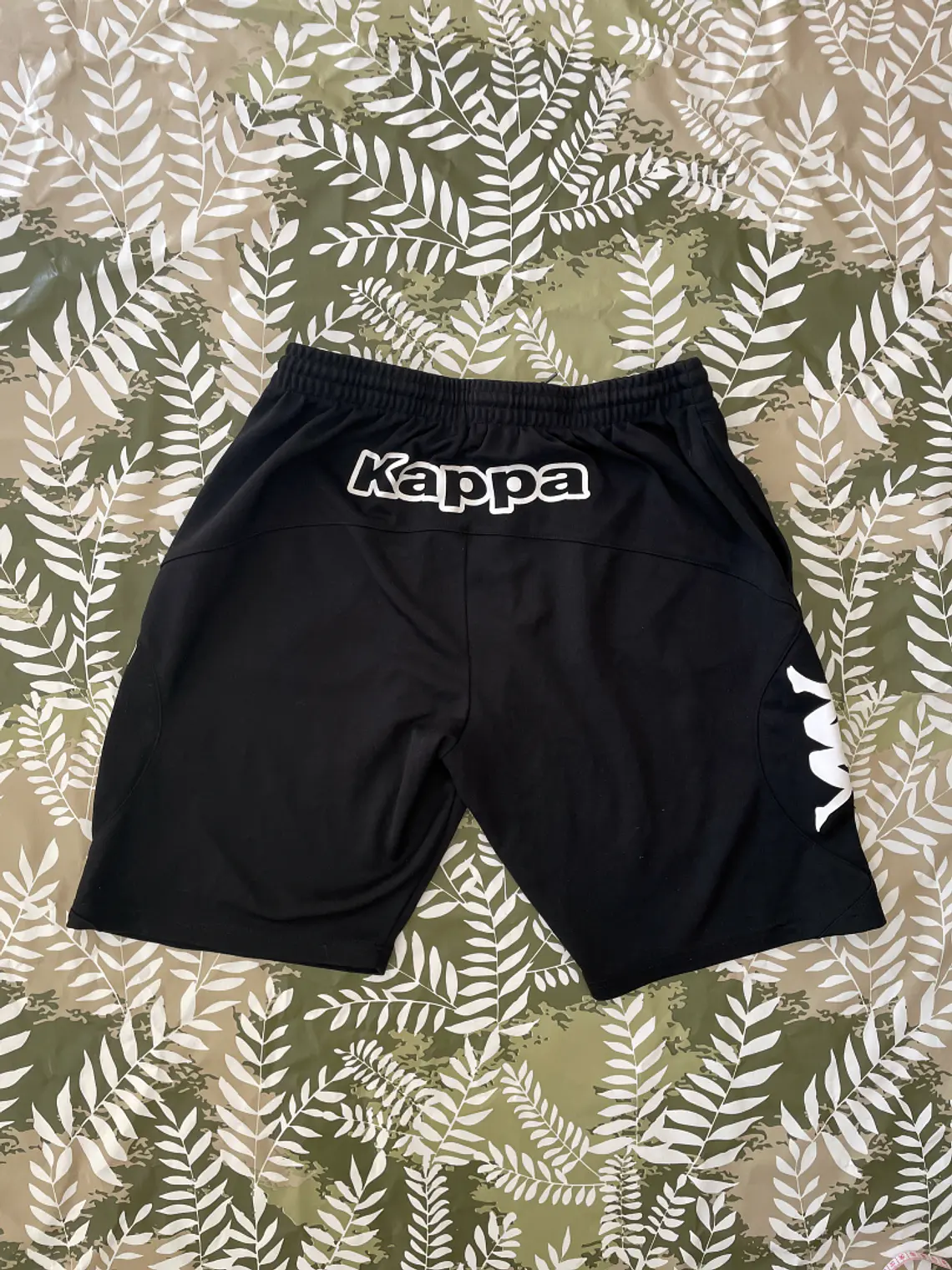 Short Deportivo Kappa M Negro Logo Bandas Jogger Retro Sport 1