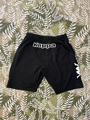 Short Deportivo Kappa M Negro Logo Bandas Jogger Retro Sport