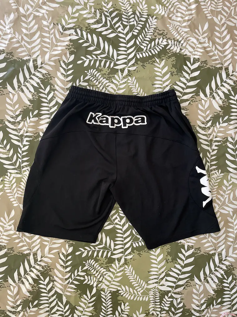 Short Deportivo Kappa M Negro Logo Bandas Jogger Retro Sport 1
