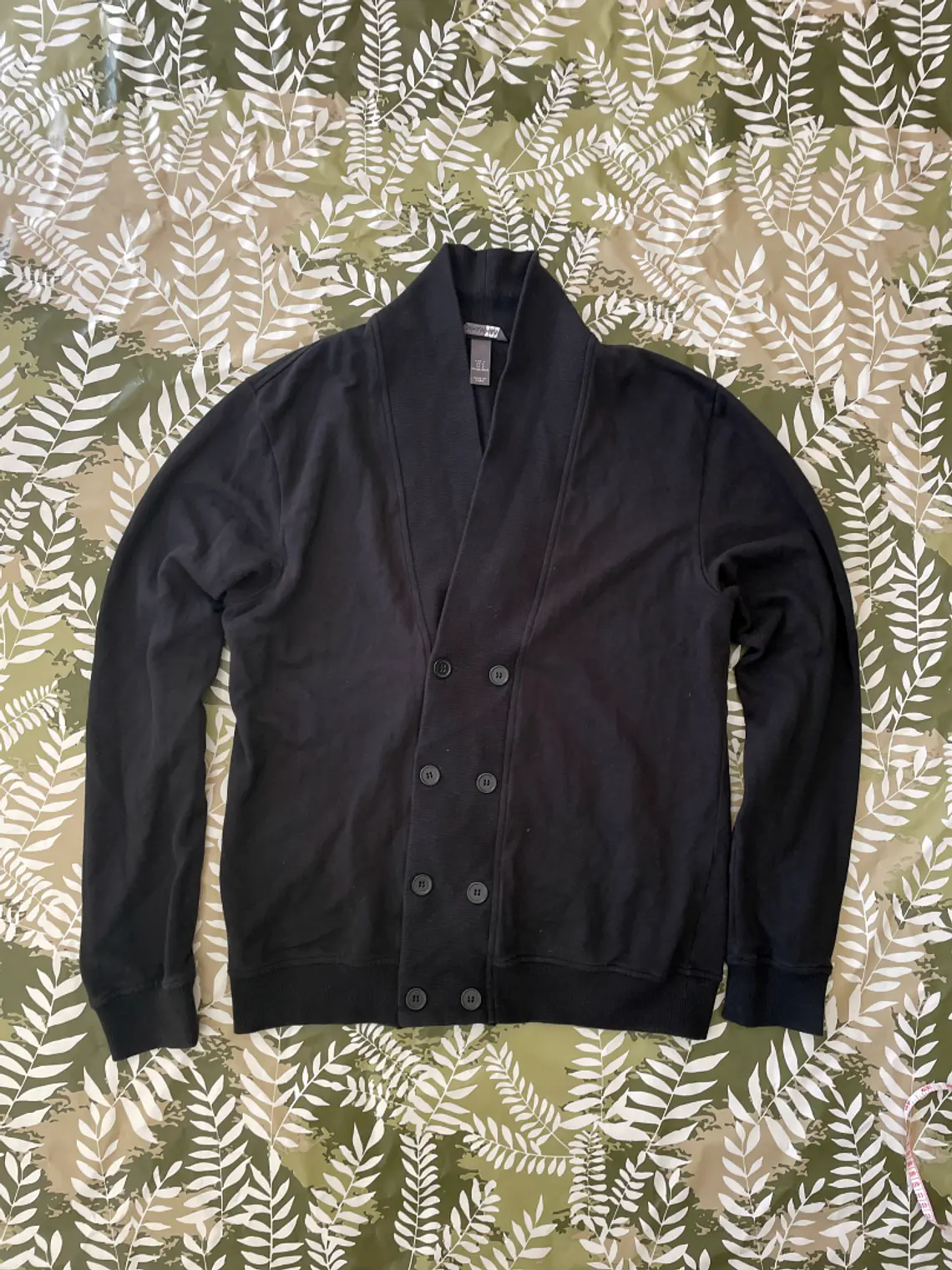 Cardigan H&M L Negro Doble Botonadura Knitwear Elegante 1