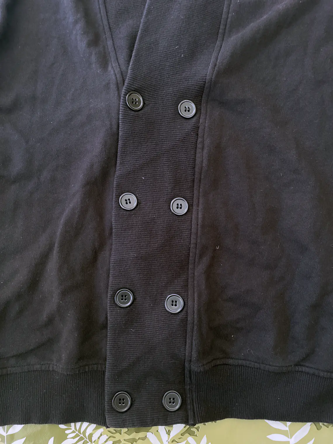 Cardigan H&M L Negro Doble Botonadura Knitwear Elegante 2