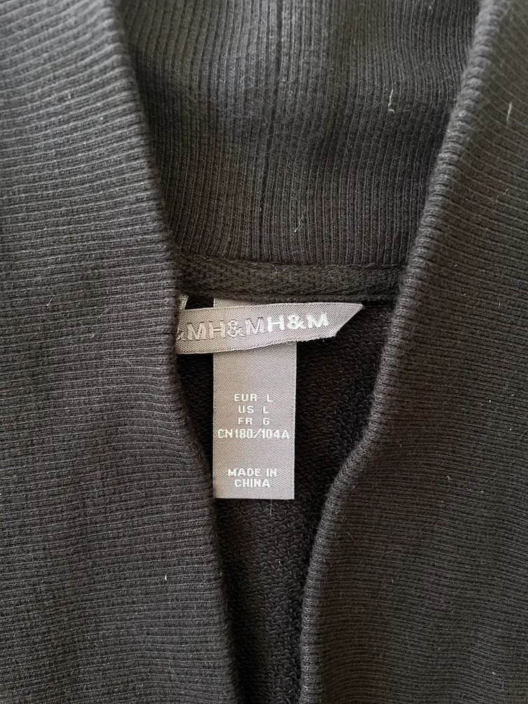 Cardigan H&M L Negro Doble Botonadura Knitwear Elegante 3